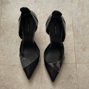 Zara Shoes - Black with gray snake print